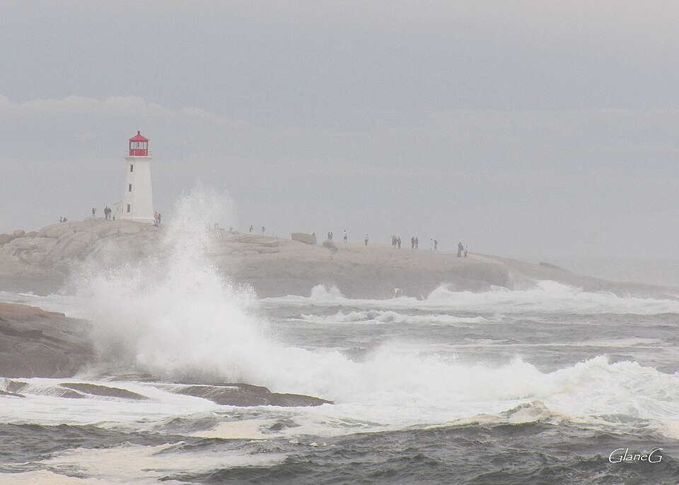 Lighthouse and Rough Sea (6134622919).jpg