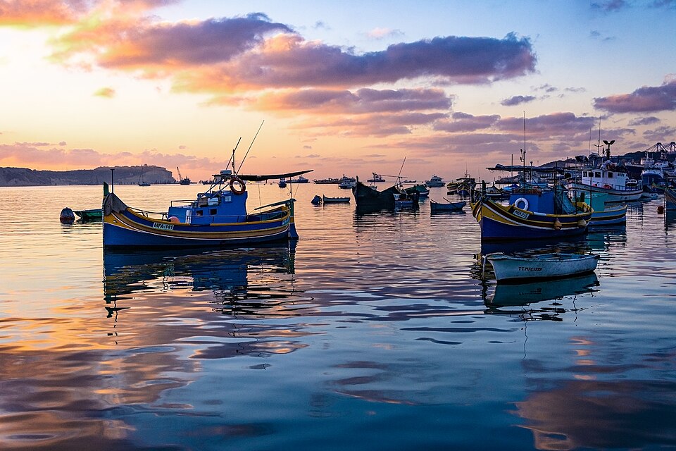 Marsaxlokk Harbour at Sunrise.jpg