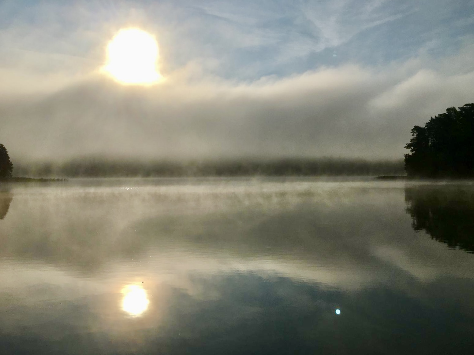 Morning fog over lake in Warmian-Masurian Voivodeship, summer 2024.jpg
